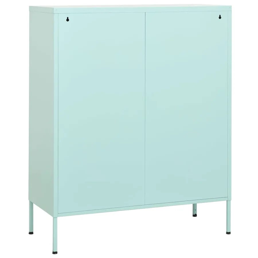 Armoire de rangement Vert menthe 80x35x101,5 cm Acier - 5