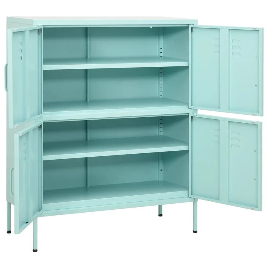Armoire de rangement Vert menthe 80x35x101,5 cm Acier - 6