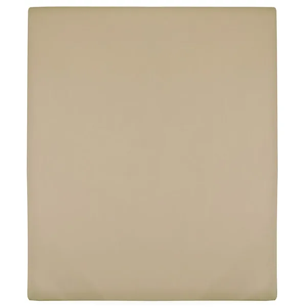 Drap-housse Jersey Taupe 90x200 cm Coton