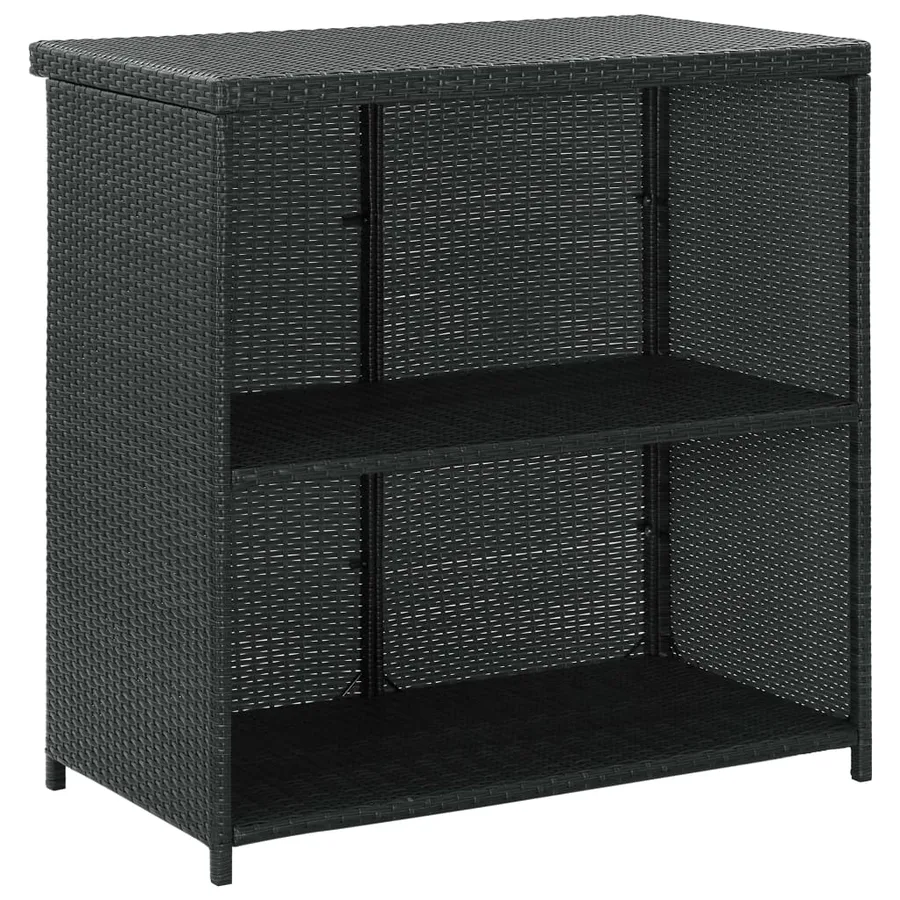 Ensemble de bar 3 pcs Résine tressée Noir - 5