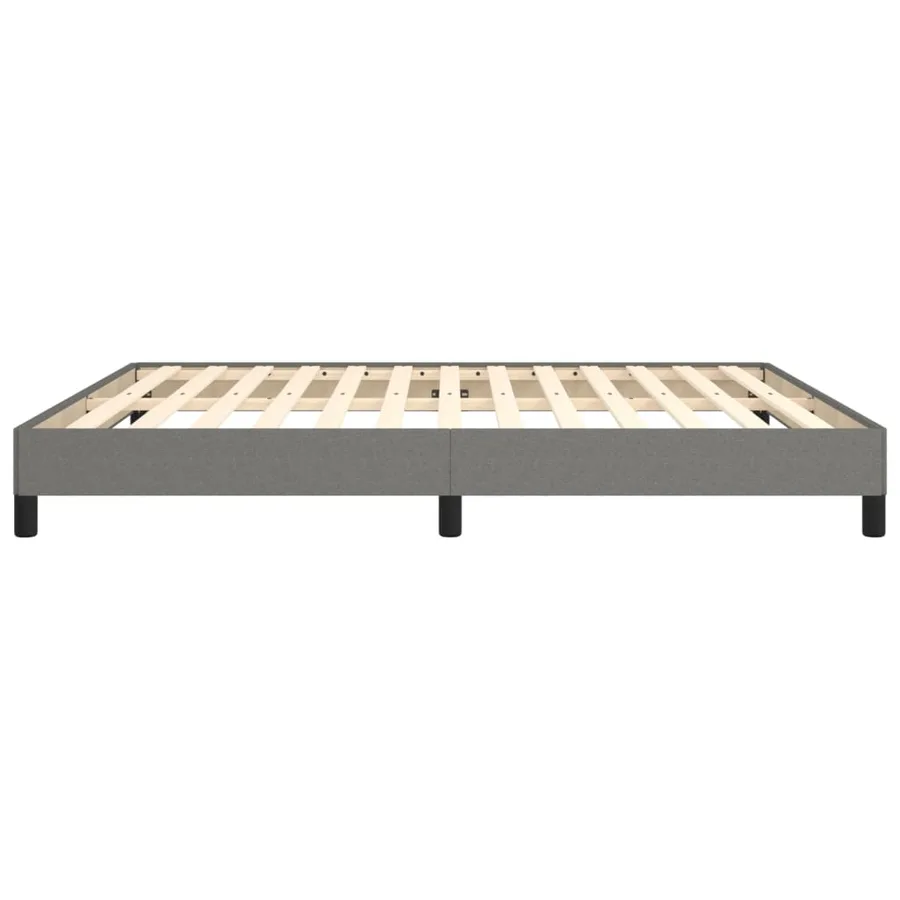 Cadre de lit sans matelas gris foncé 160x200 cm tissu - 6