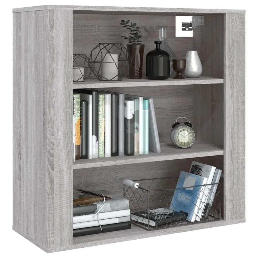 Armoire murale Sonoma gris 80x33x80 cm Bois d'ingénierie - 8