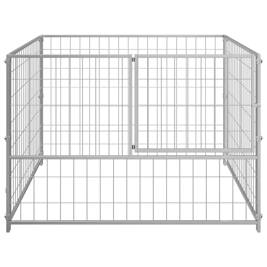 Chenil Argenté 100x100x70 cm Acier - 4