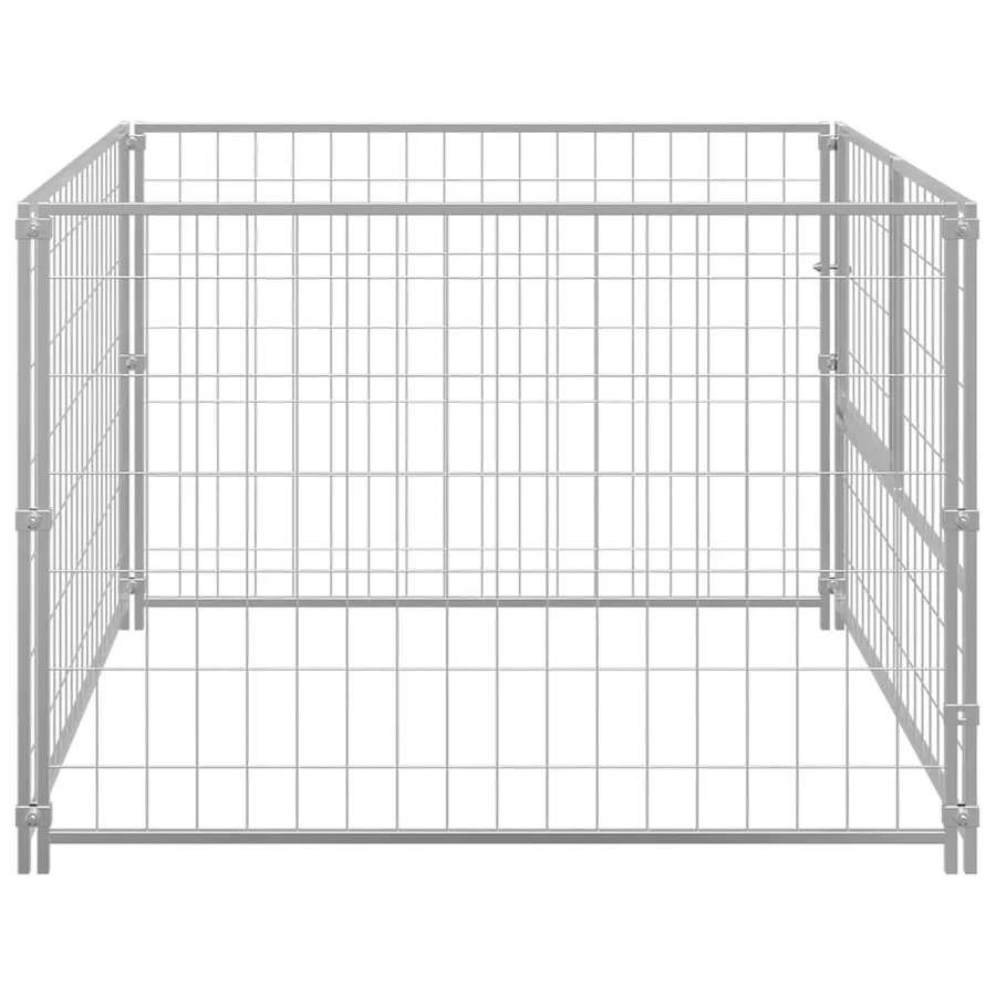 Chenil Argenté 100x100x70 cm Acier - 5