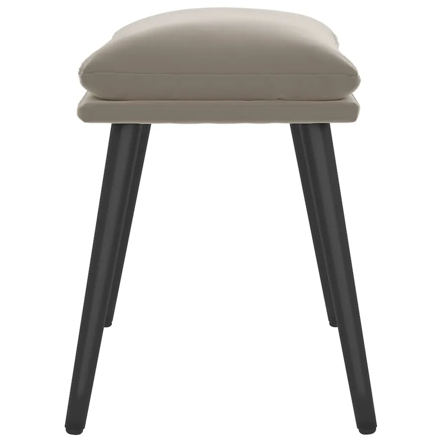 Repose-pied Gris clair 45x29,5x35 cm Velours - 4