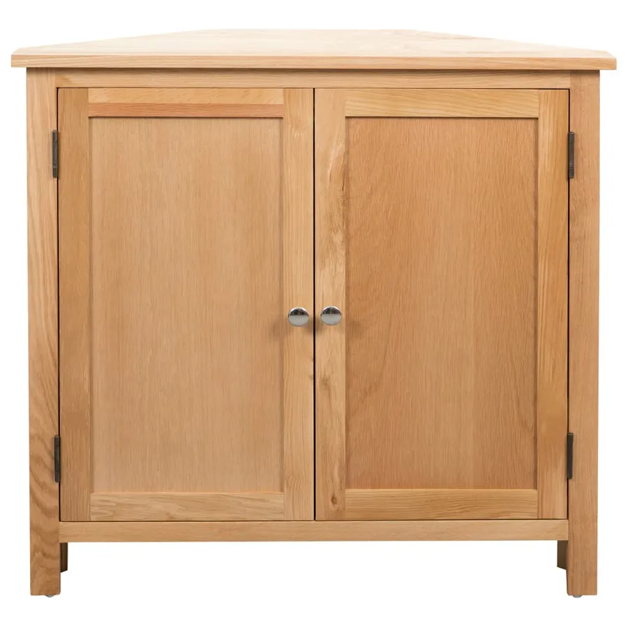 Armoire d'angle 80x33,5x78 cm Bois de chêne massif - 2