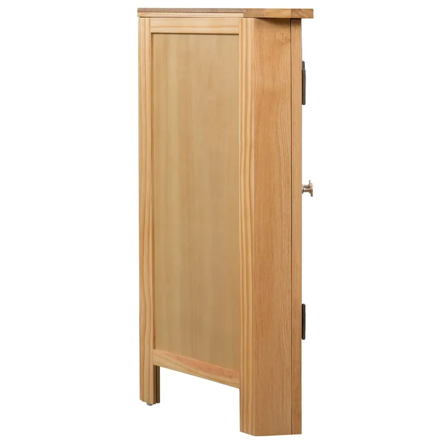 Armoire d'angle 80x33,5x78 cm Bois de chêne massif - 3