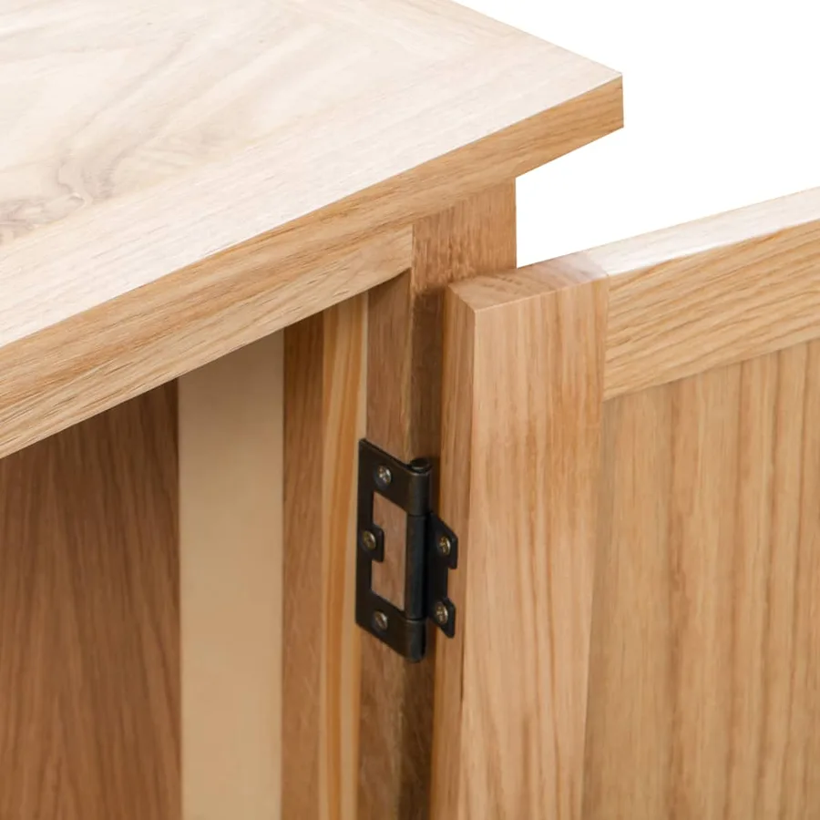 Armoire d'angle 80x33,5x78 cm Bois de chêne massif - 6