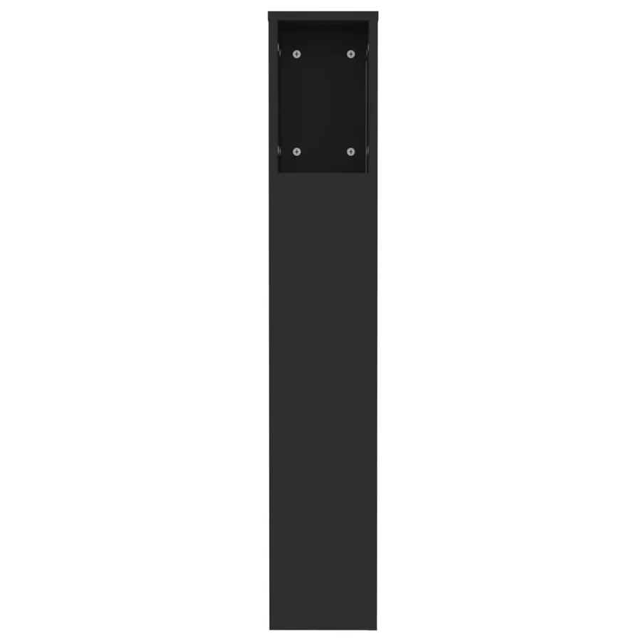 Armoire de tête de lit noir 120x18,5x102,5 cm - 5