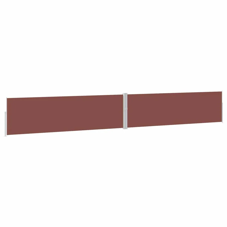Auvent latéral rétractable de patio 170x1200 cm Marron - 2