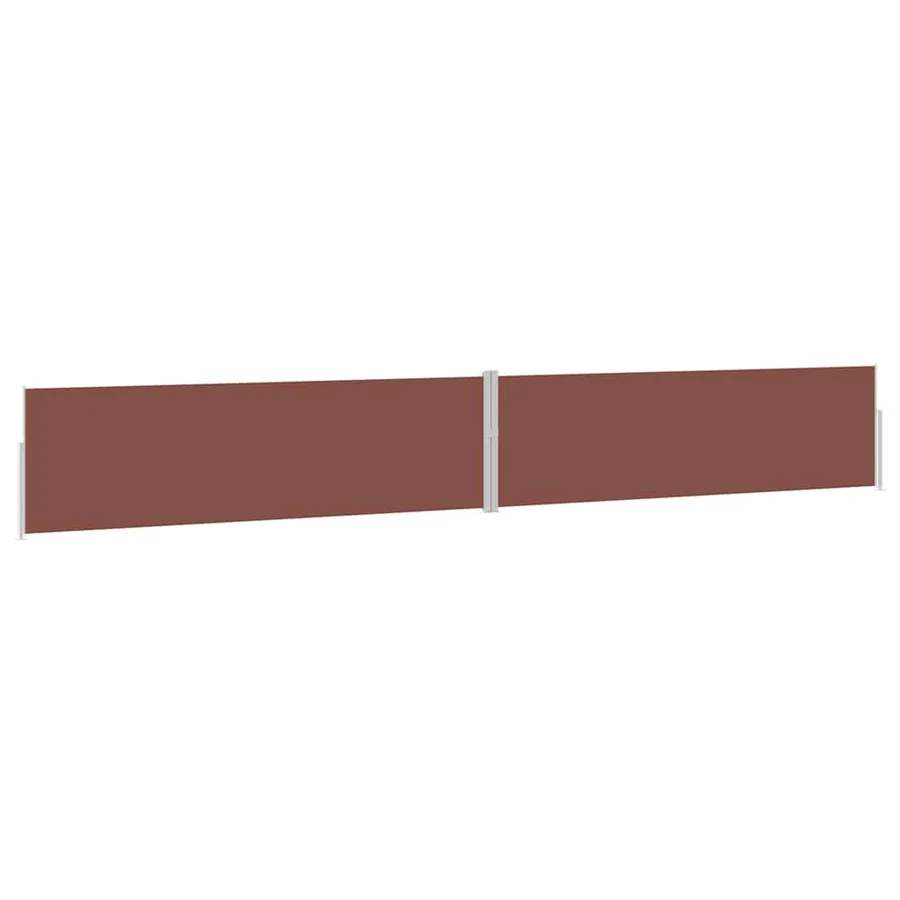 Auvent latéral rétractable de patio 170x1200 cm Marron - 9