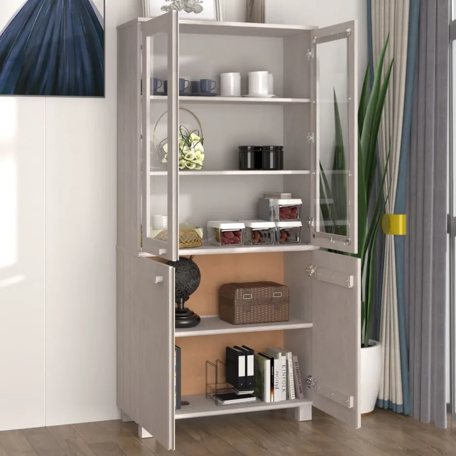 Buffet HAMAR Bois massif de pin Blanc - 7