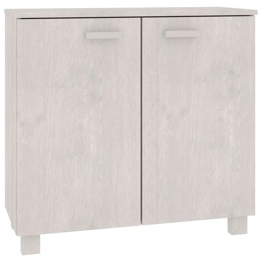 Buffet HAMAR Blanc 85x35x80 cm Bois massif de pin - 2