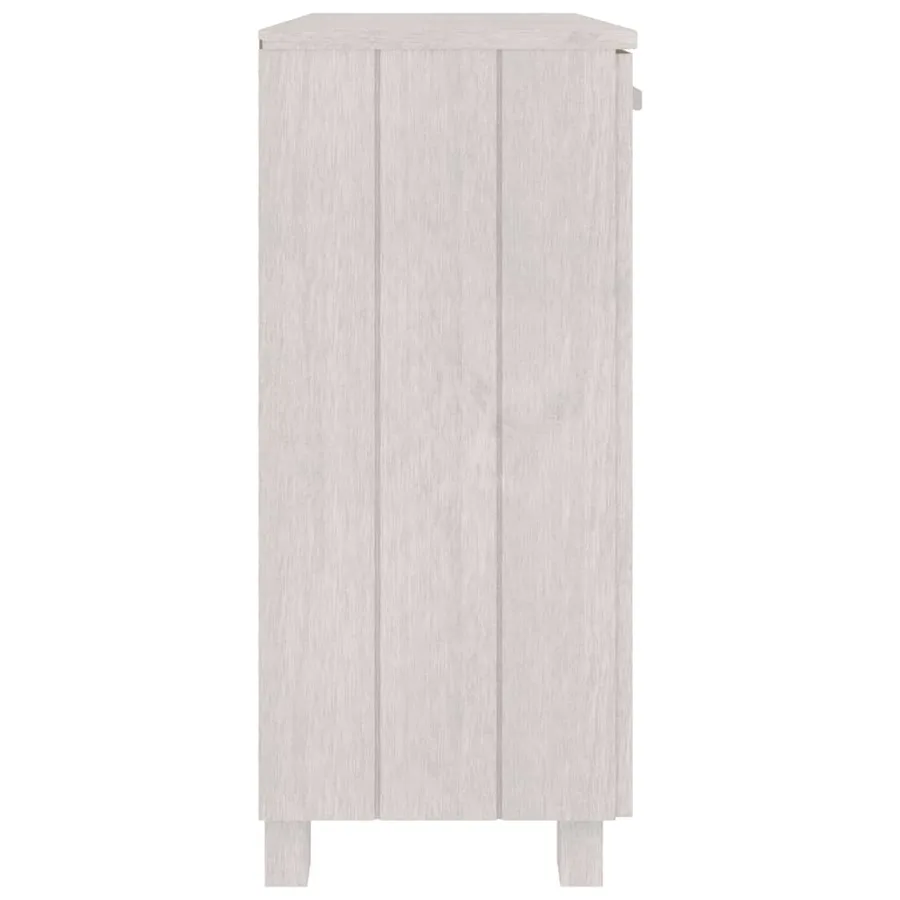 Buffet HAMAR Blanc 85x35x80 cm Bois massif de pin - 5