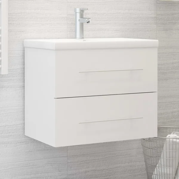Armoire d'évier Blanc 60x38,5x48 cm Bois d’ingénierie