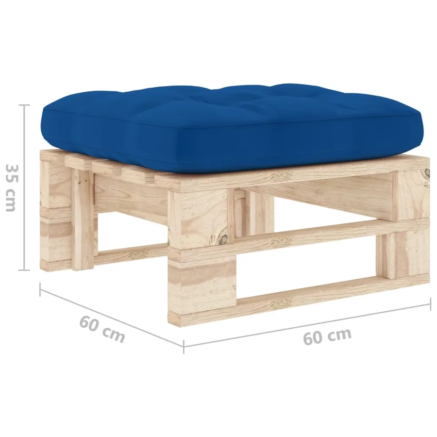 Pouf palette de jardin bois de pin imprégné - 5