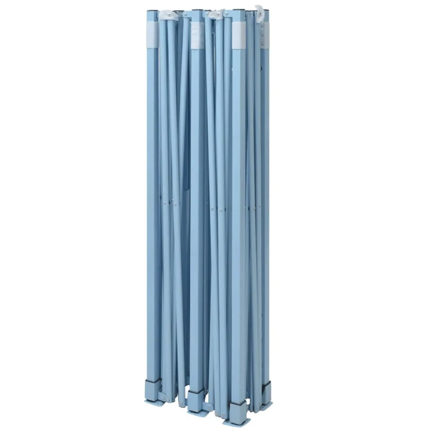 Tente de réception pliable avec 4 parois 3x6 m Acier Bleu - 7