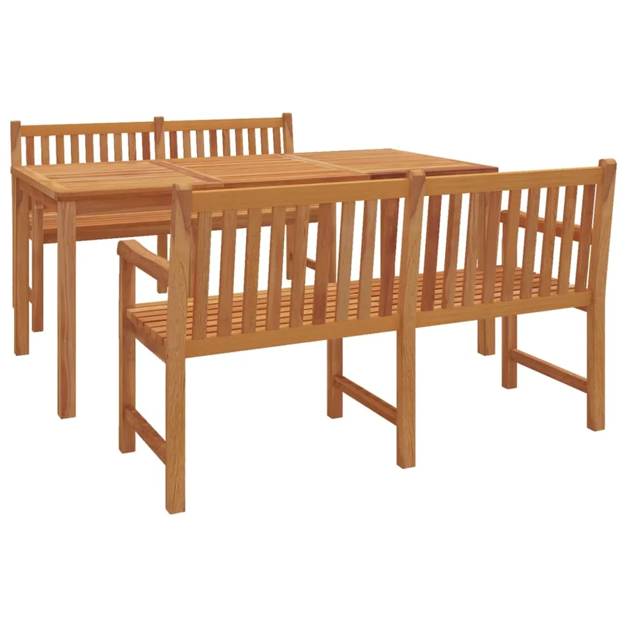 Ensemble à manger de jardin 3 pcs Bois de teck massif - 3