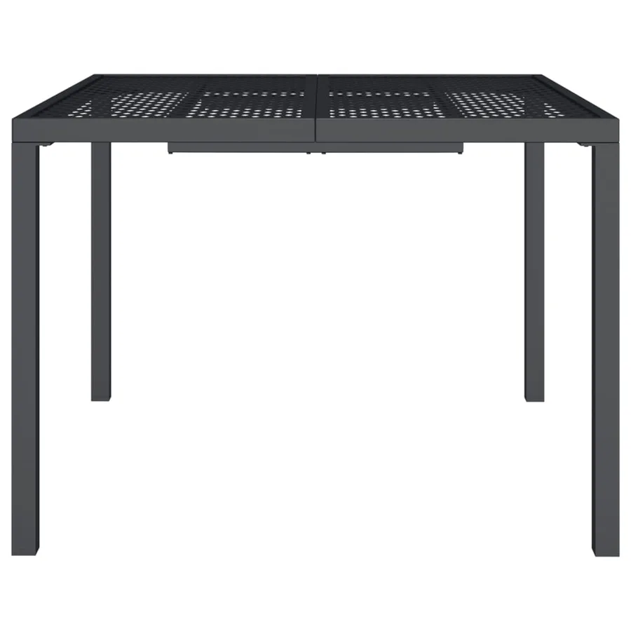 Table de jardin anthracite 100x100x72 cm acier - 3
