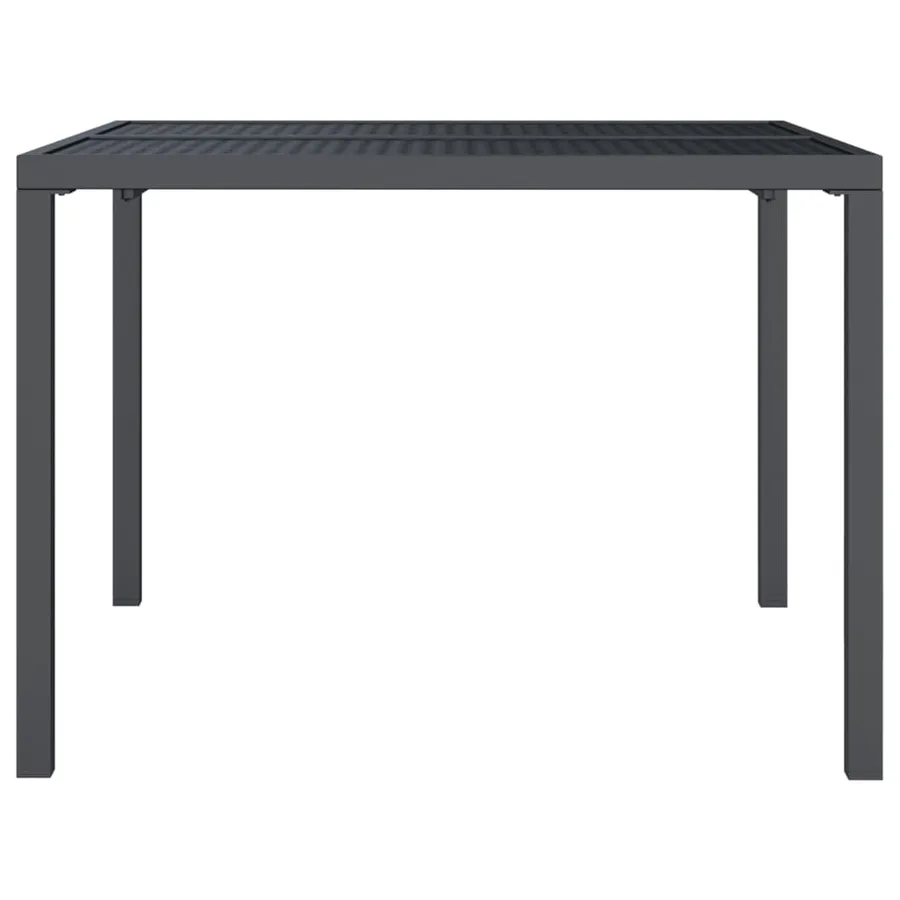 Table de jardin anthracite 100x100x72 cm acier - 4