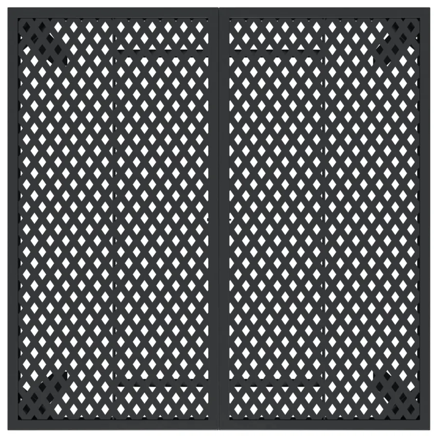 Table de jardin anthracite 100x100x72 cm acier - 5