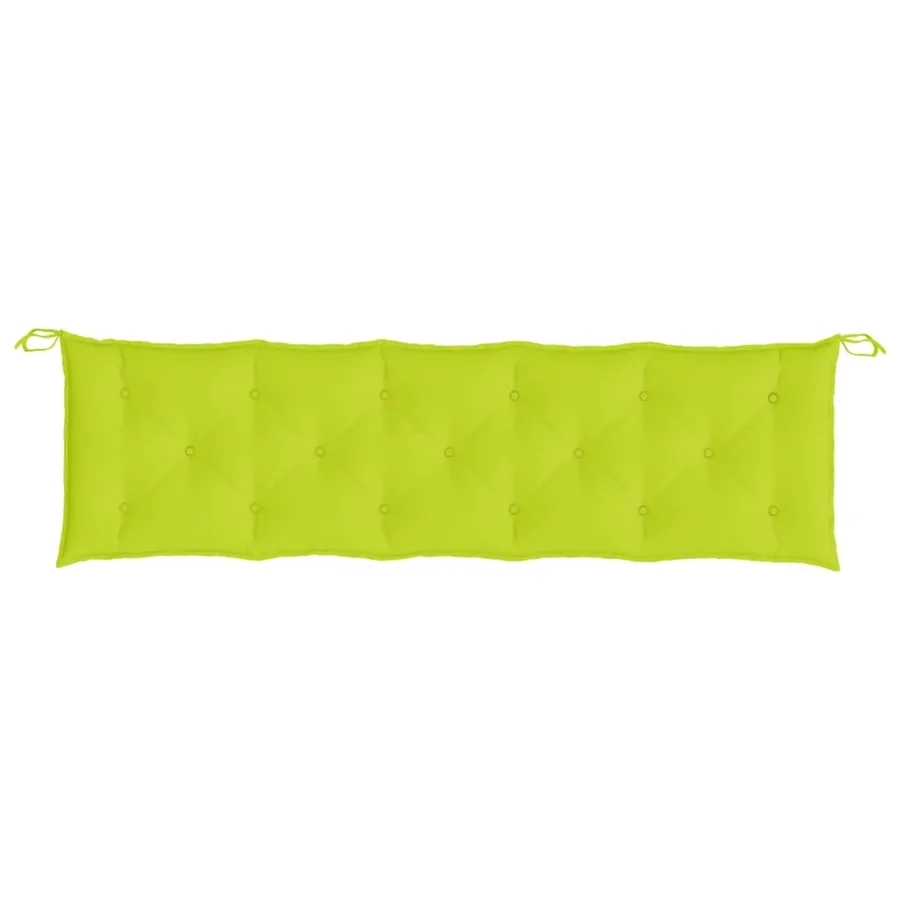 Coussin de banc de jardin vert brillant 180x50x7cm tissu oxford - 4