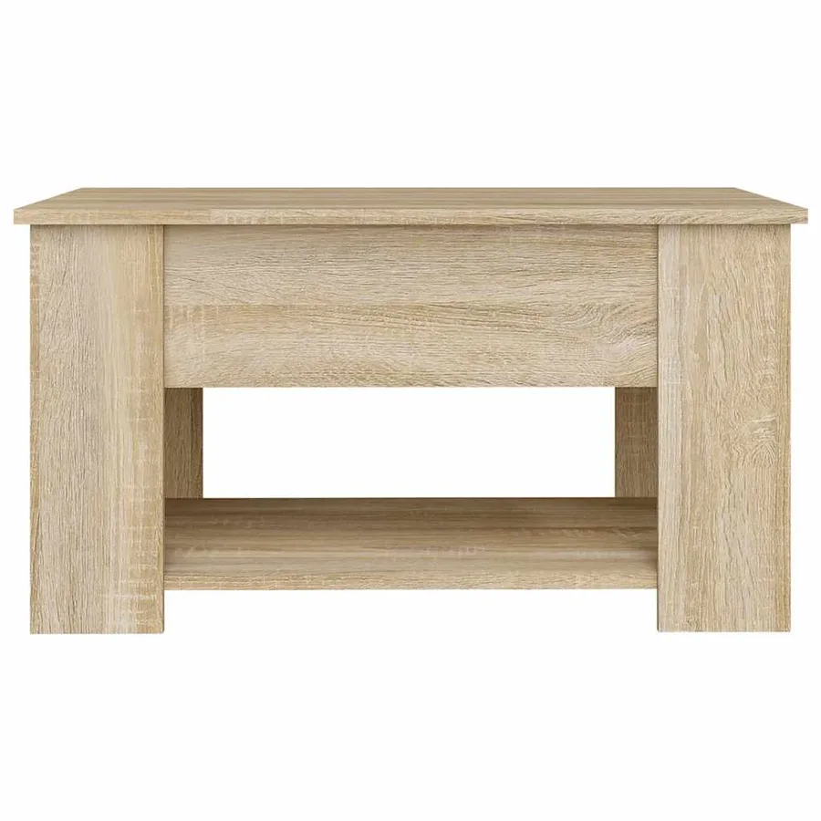 Table basse chêne sonoma 79x49x41 cm bois d'ingénierie - 5
