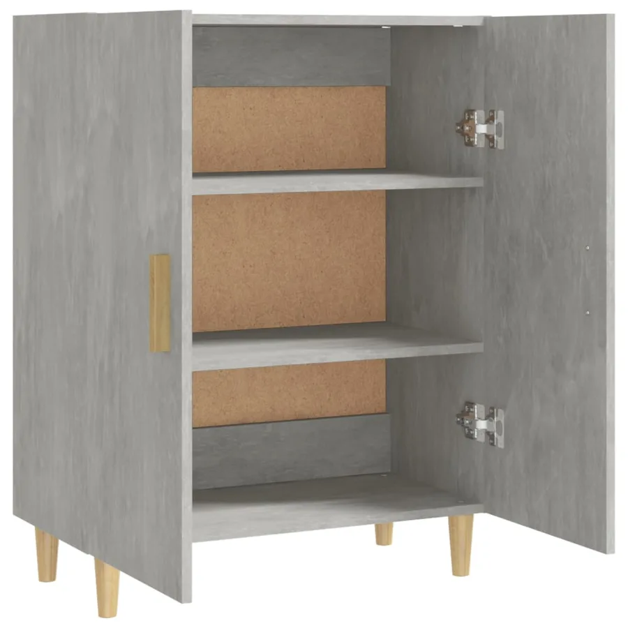 Buffet Gris béton 70x34x90 cm Bois d'ingénierie - 5