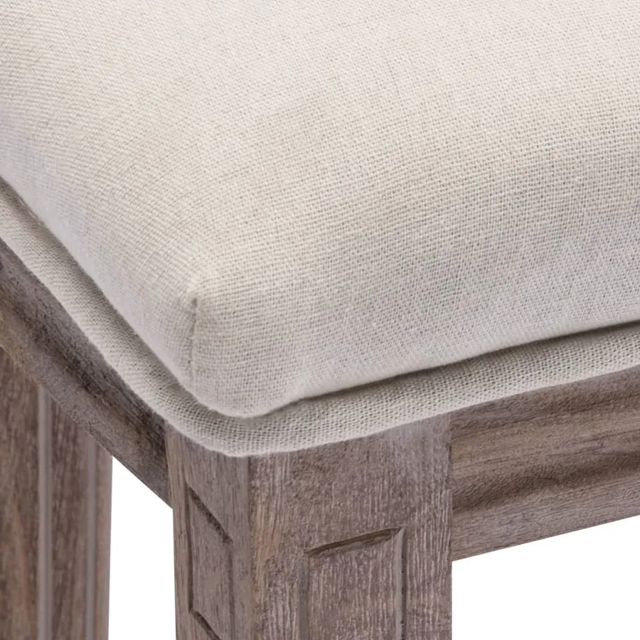 Tabourets de bar lot de 2 blanc lin - 6