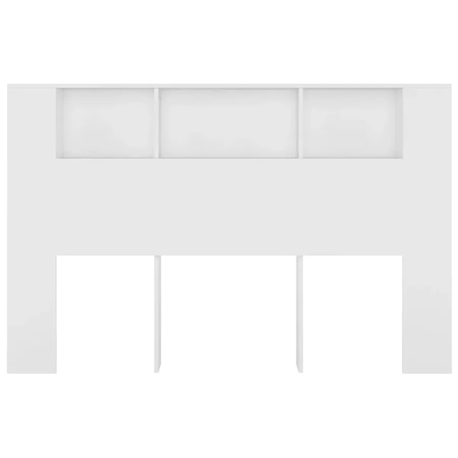 Armoire de tête de lit Blanc 160x18,5x104,5 cm - 4