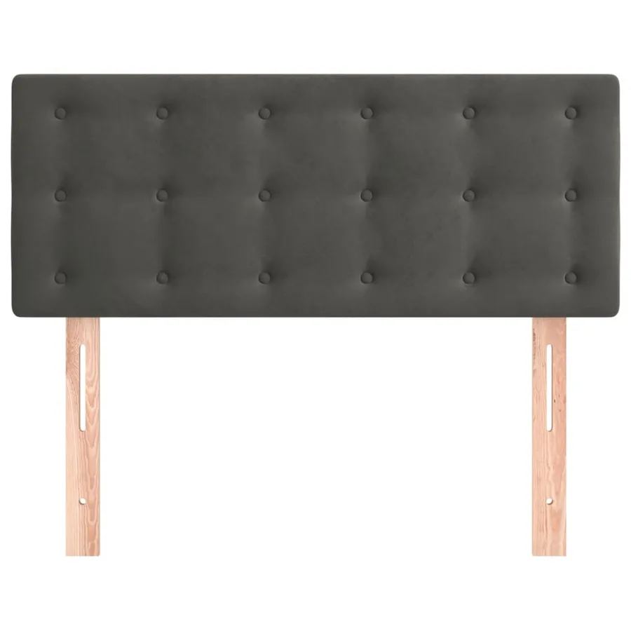 Tête de lit Gris foncé 100x5x78/88 cm Velours - 3