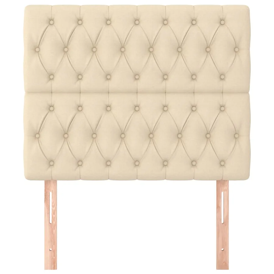 Tête de lit Crème 100x7x118/128 cm Tissu - 3