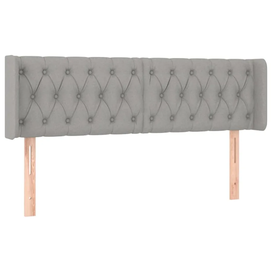 Tête de lit à LED Gris clair 147x16x78/88 cm Tissu - 3