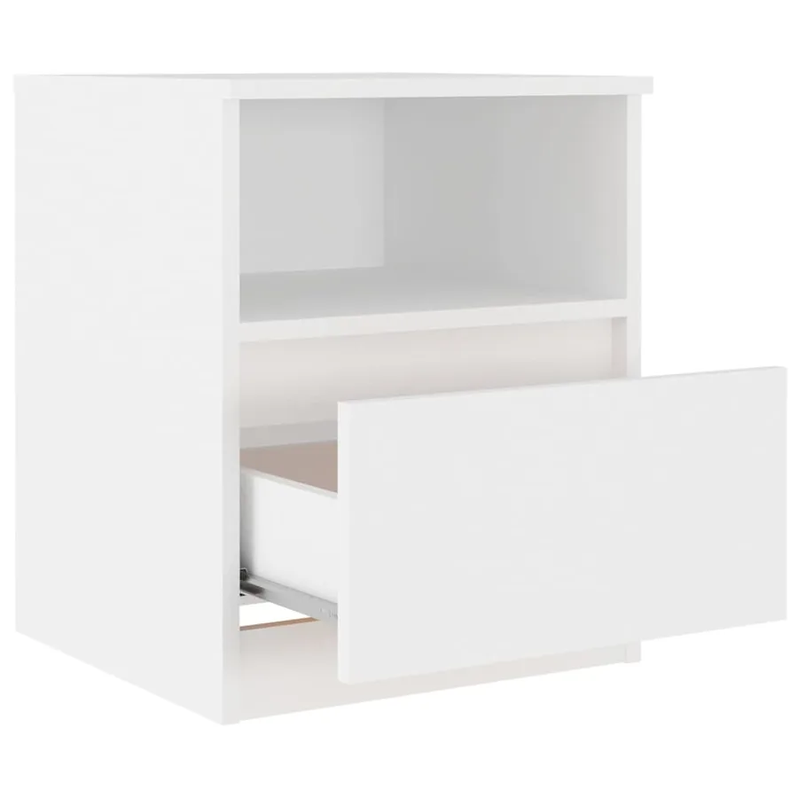 Tables de chevet 2 pcs blanc 40x40x50 cm bois d'ingénierie - 5