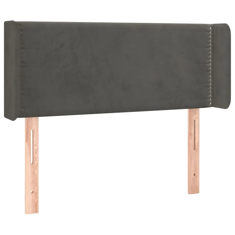 Tête de lit à LED Gris foncé 103x16x78/88 cm Velours - 3