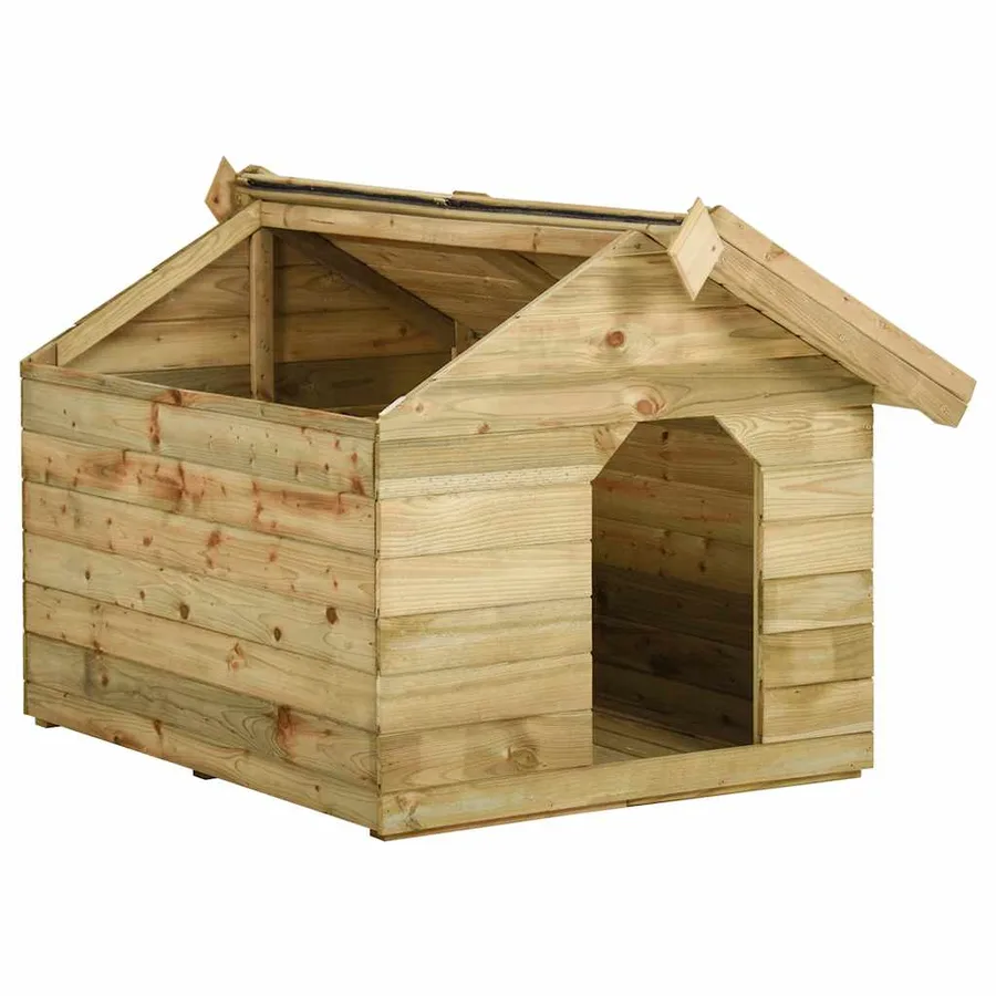 Niche de jardin avec toit ouvrant en bois de pin imprégné - 2