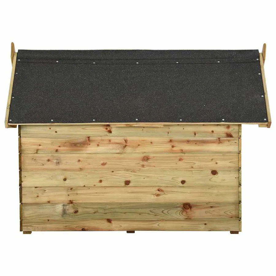 Niche de jardin avec toit ouvrant en bois de pin imprégné - 4