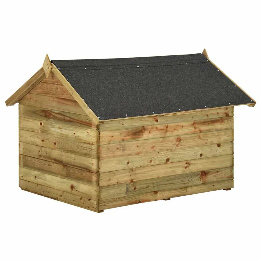 Niche de jardin avec toit ouvrant en bois de pin imprégné - 5