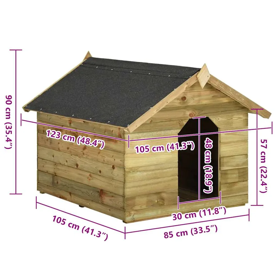 Niche de jardin avec toit ouvrant en bois de pin imprégné - 8