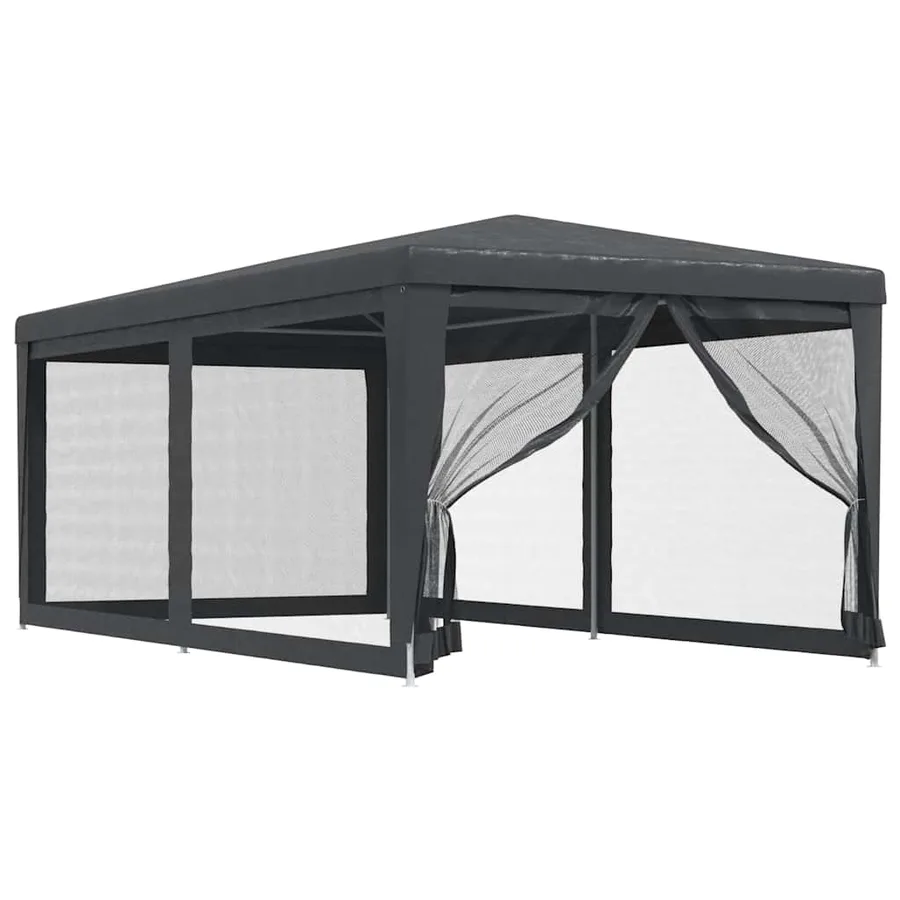 Tente de fête avec 6 parois latérales en maille Anthracite 3x6m - 2