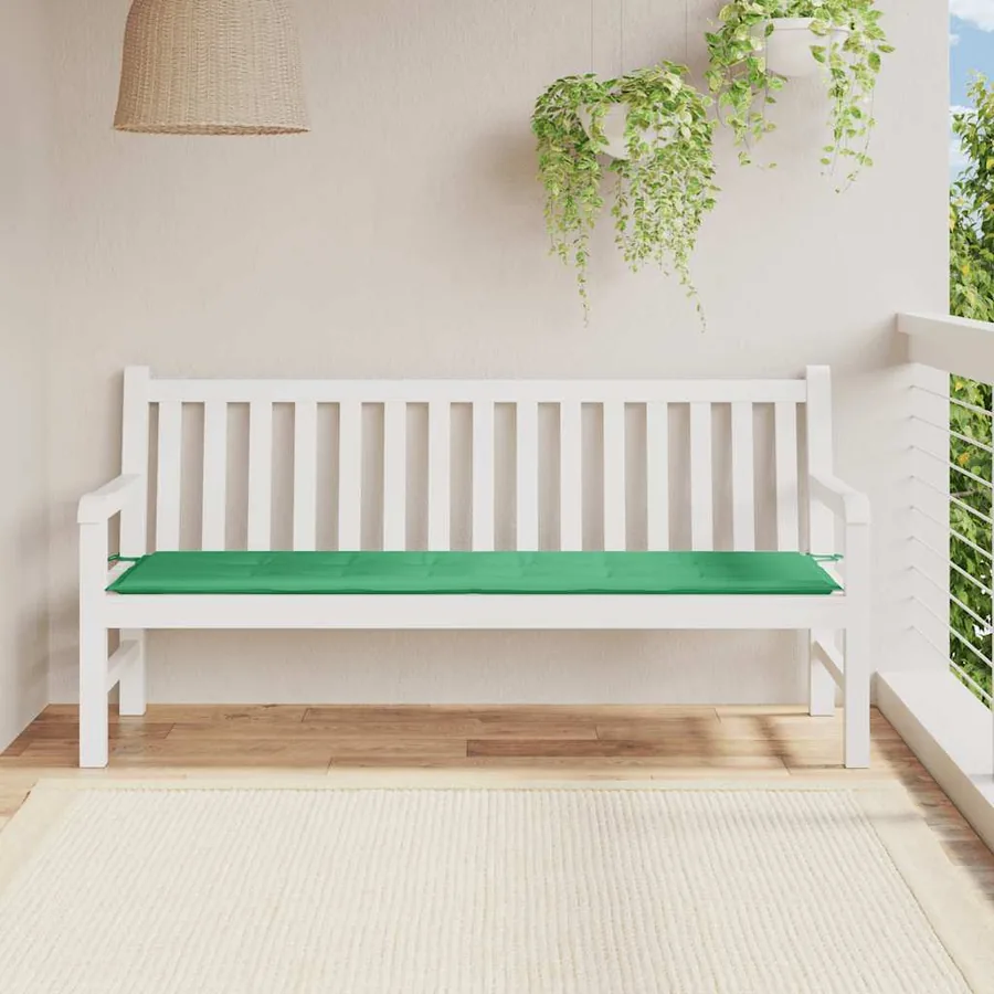 Coussin de banc de jardin vert 180x50x3 cm tissu oxford