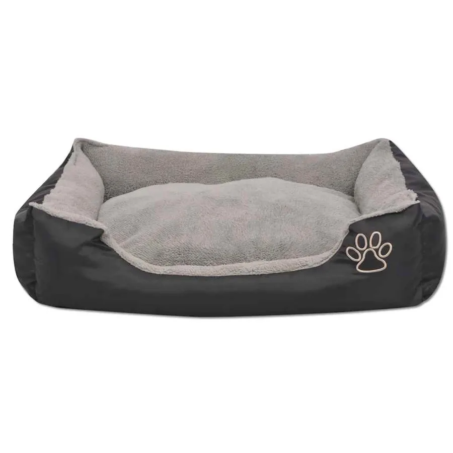 Lit pour chiens avec coussin rembourré Taille L Noir - 3