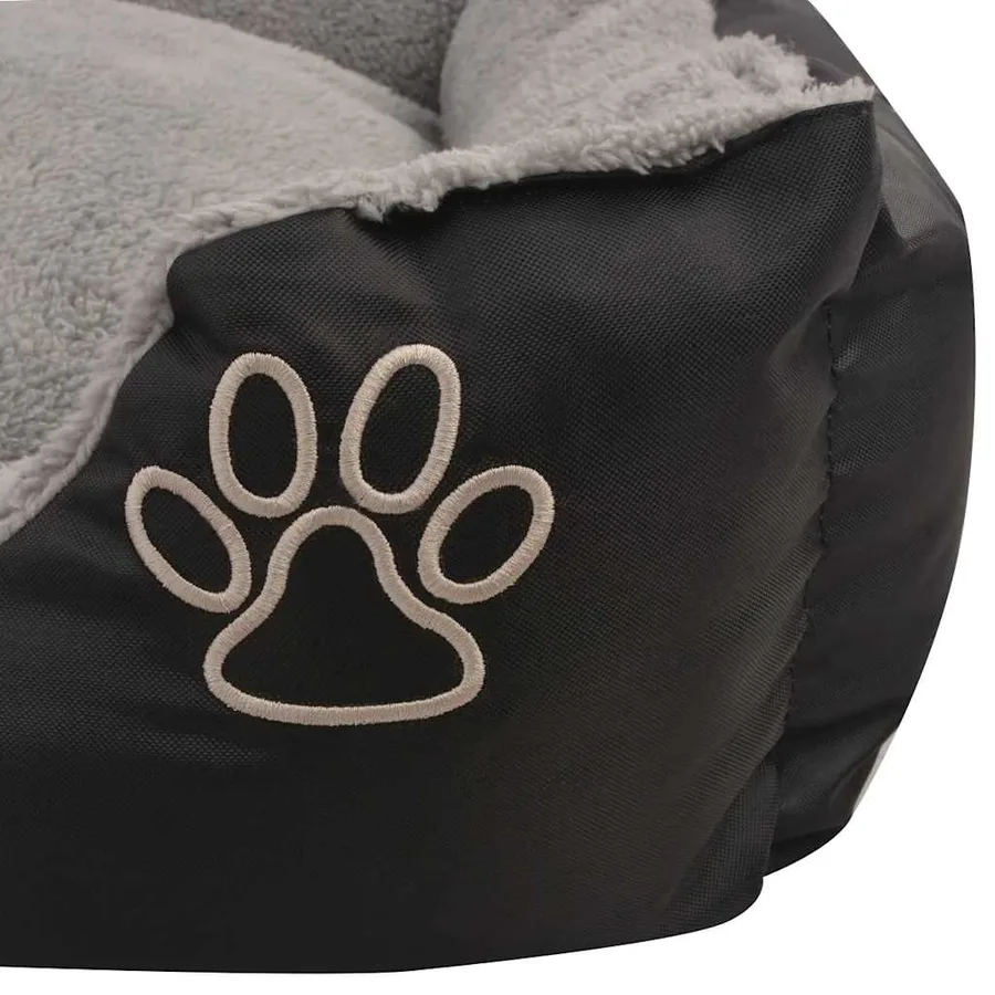Lit pour chiens avec coussin rembourré Taille L Noir - 4