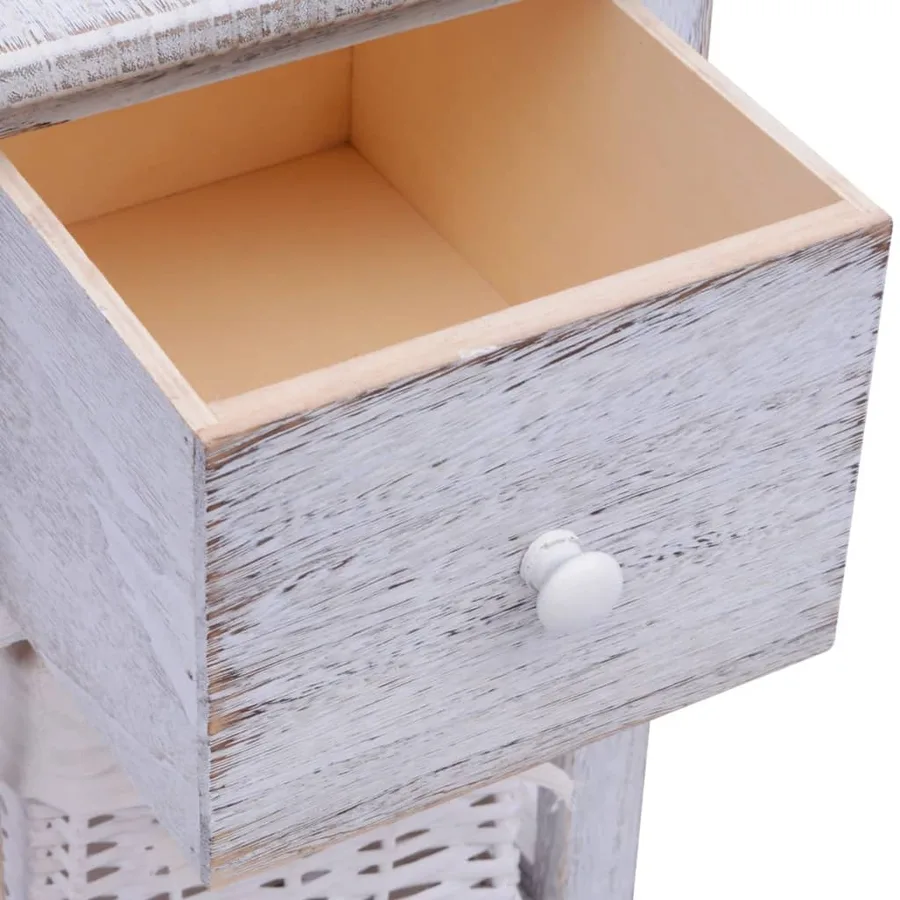 Table de chevet 2 pcs Bois Blanc - 5