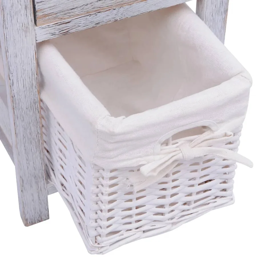 Table de chevet 2 pcs Bois Blanc - 6