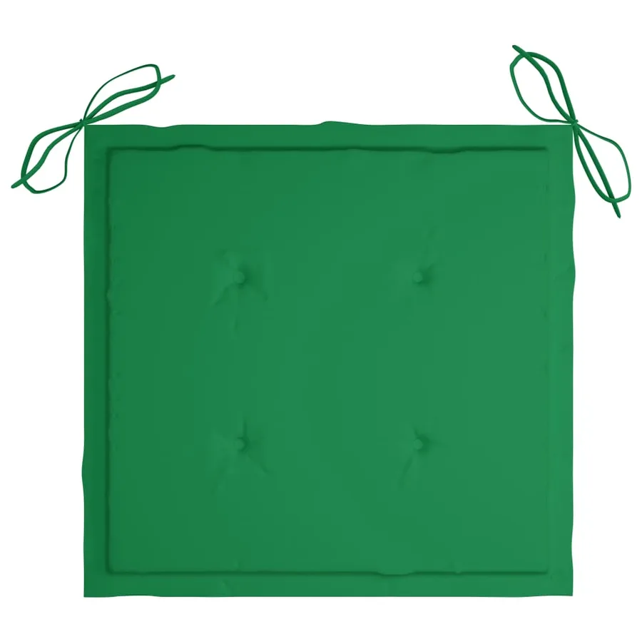 Ensemble à manger d'extérieur pliable avec coussin 3 pcs Teck - 8
