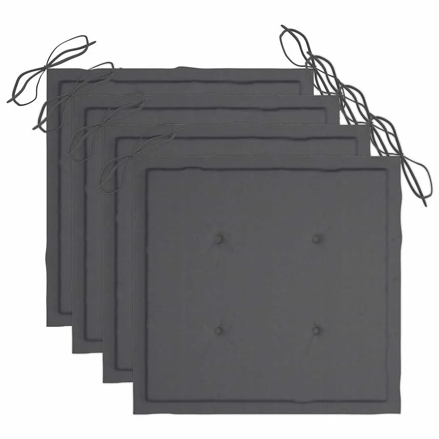 Mobilier à dîner d'extérieur pliable 5 pcs avec coussins bambou - 7