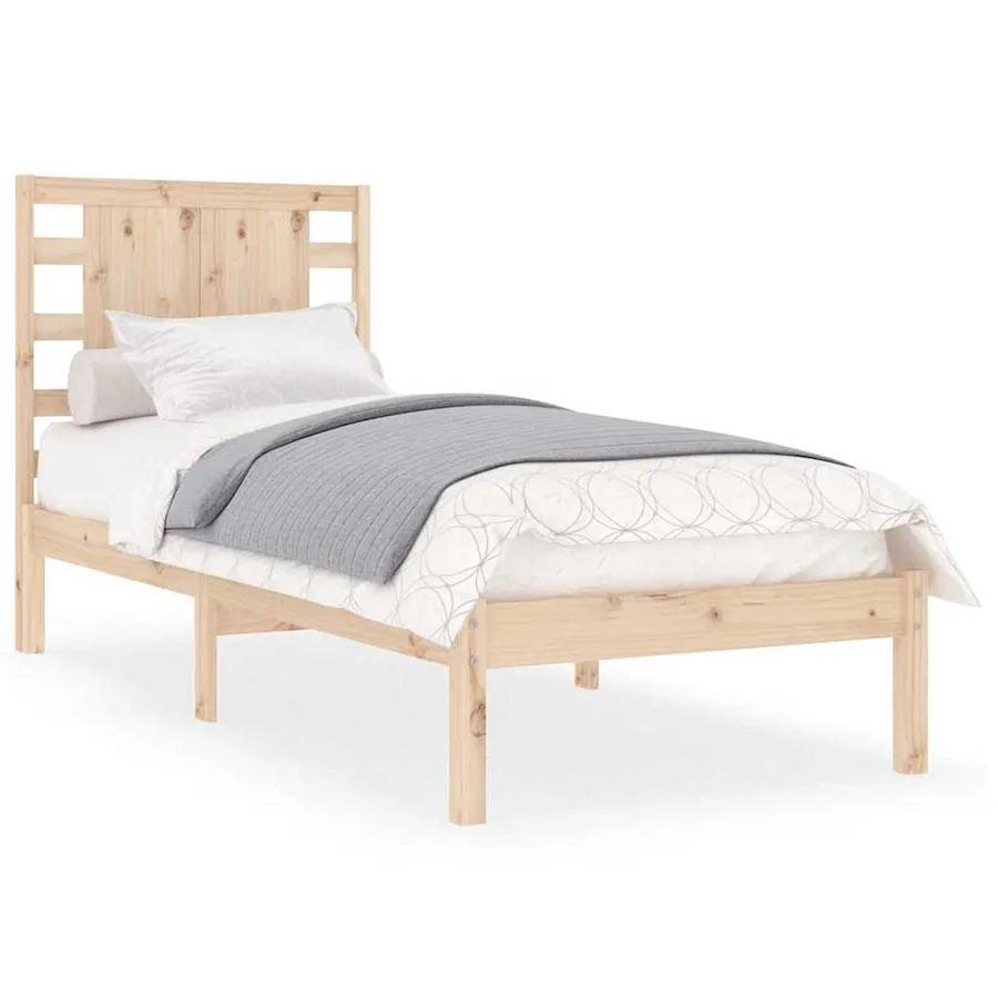 Cadre de lit sans matelas 90x190 cm bois massif - 2