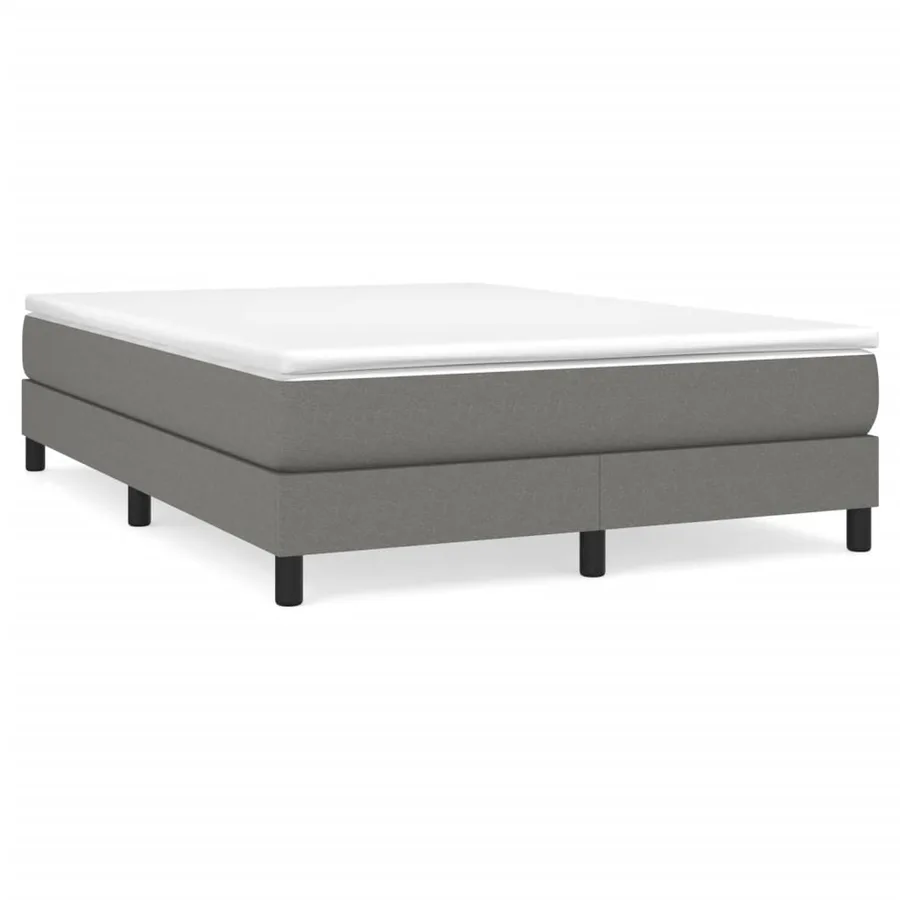 Sommier à lattes de lit avec matelas Gris foncé 160x200cm Tissu - 2