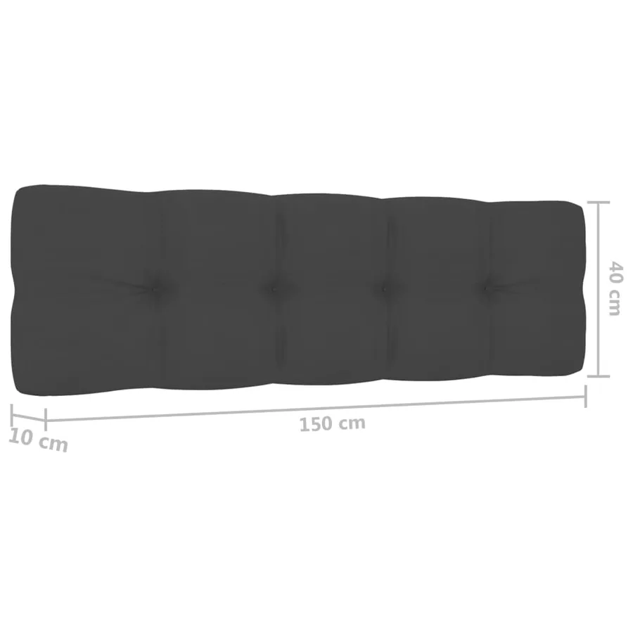 Salon de jardin 2 pcs avec coussins bois de pin imprégné - 7